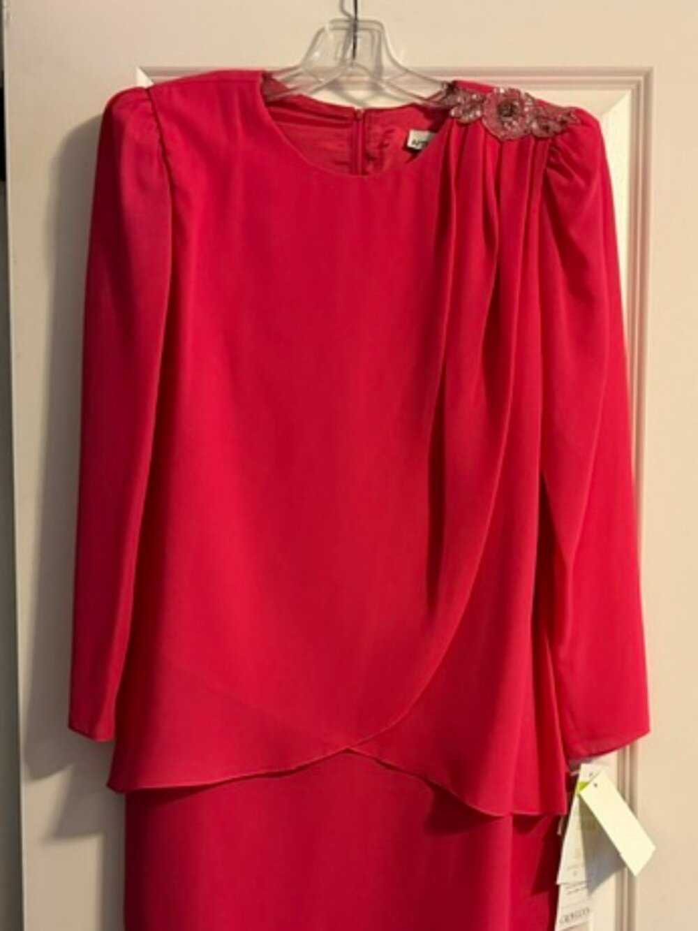 NWT Vintage After Dark Bright Pink Mid-Length Cocktail Dress, Size 10